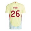 Camisola Espanha Pedri 26 Homen Equipamento 2ª Euro 2024